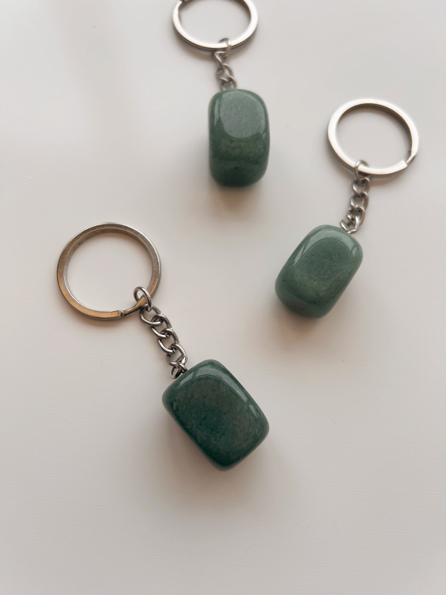 Green Aventurine Crystal Keyring