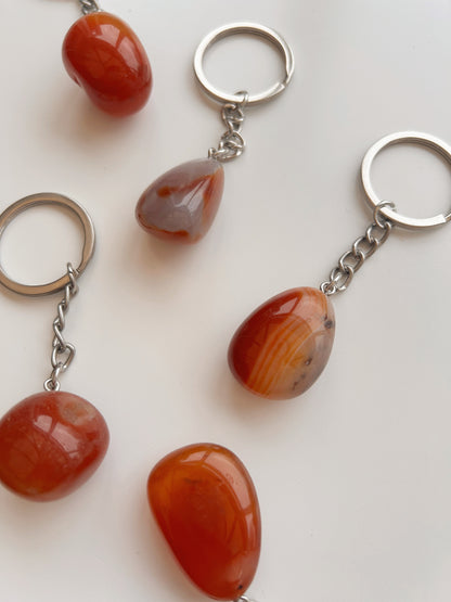 Carnelian Crystal Keyring