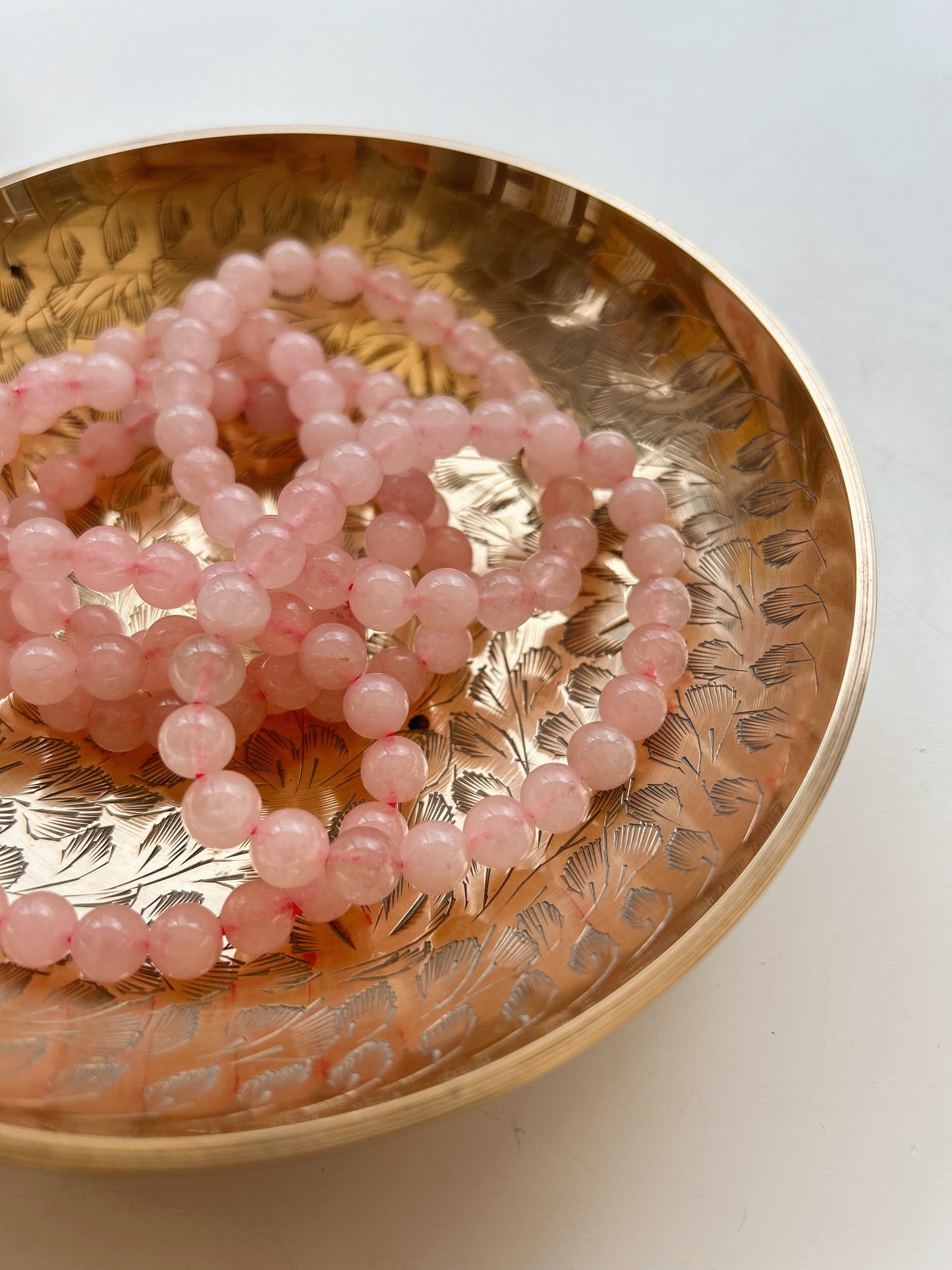 Rose Quartz Bead Bracelet