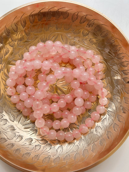 Rose Quartz Bead Bracelet