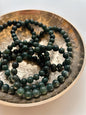 Moss Agate Bead Bracelet