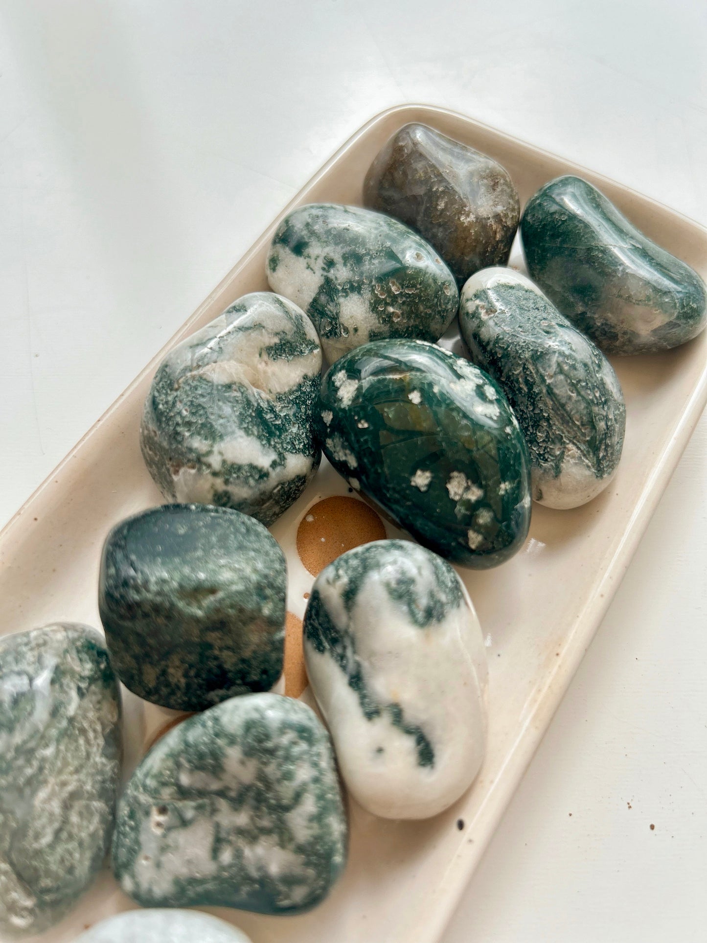 Moss Agate Large Tumblestones