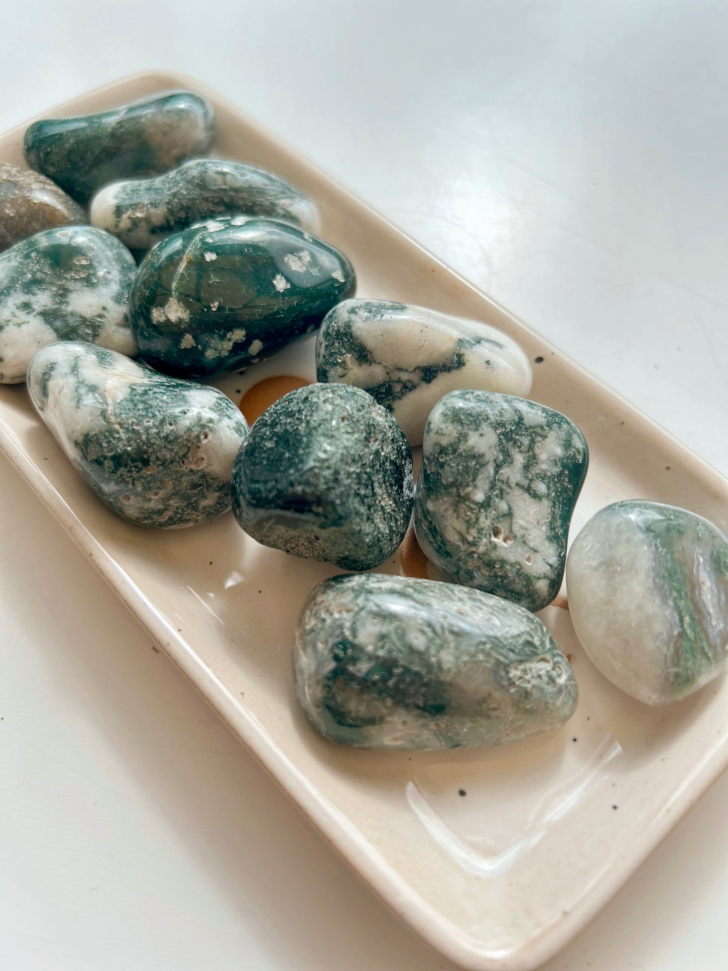 Moss Agate Large Tumblestones