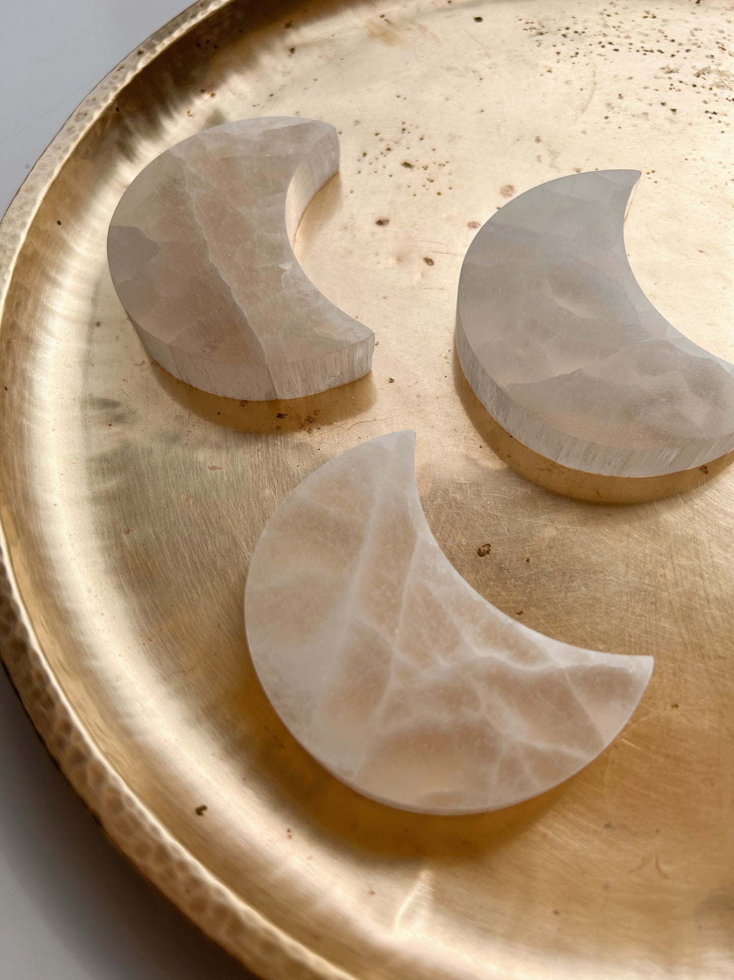 Selenite Moon Charging Plate