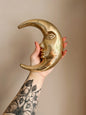 Vintage Brass Moon Face