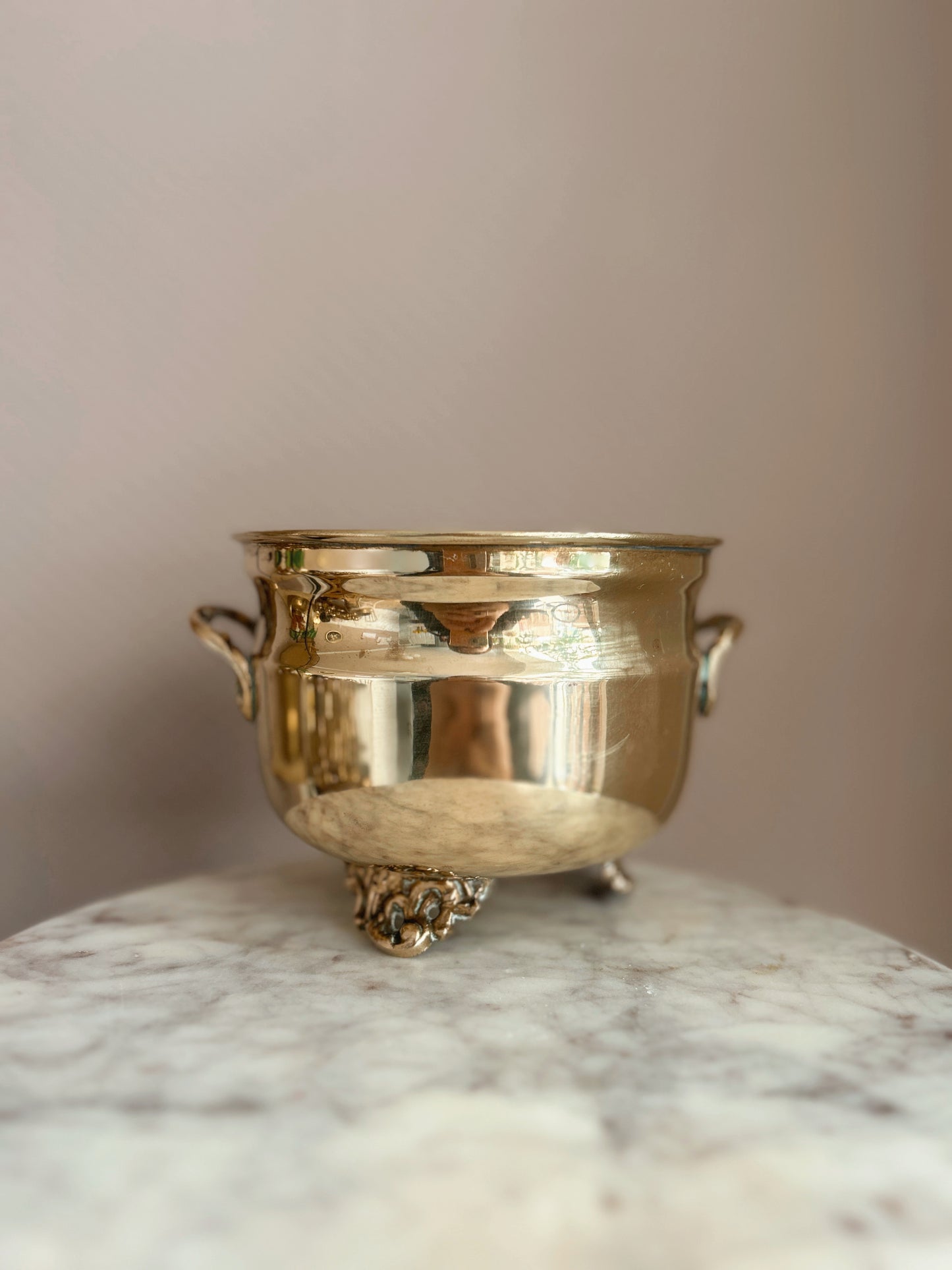 Vintage Brass Cauldron No.8