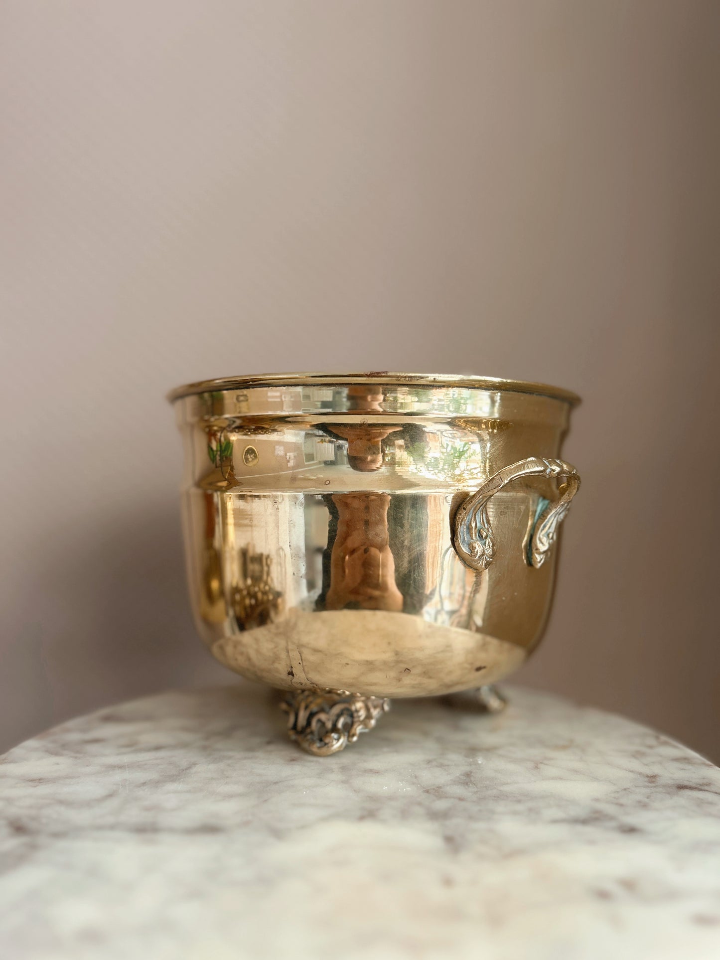 Vintage Brass Cauldron No.9