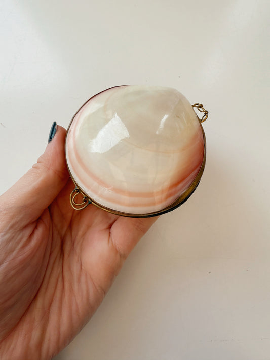 Vintage Brass Shell Purse