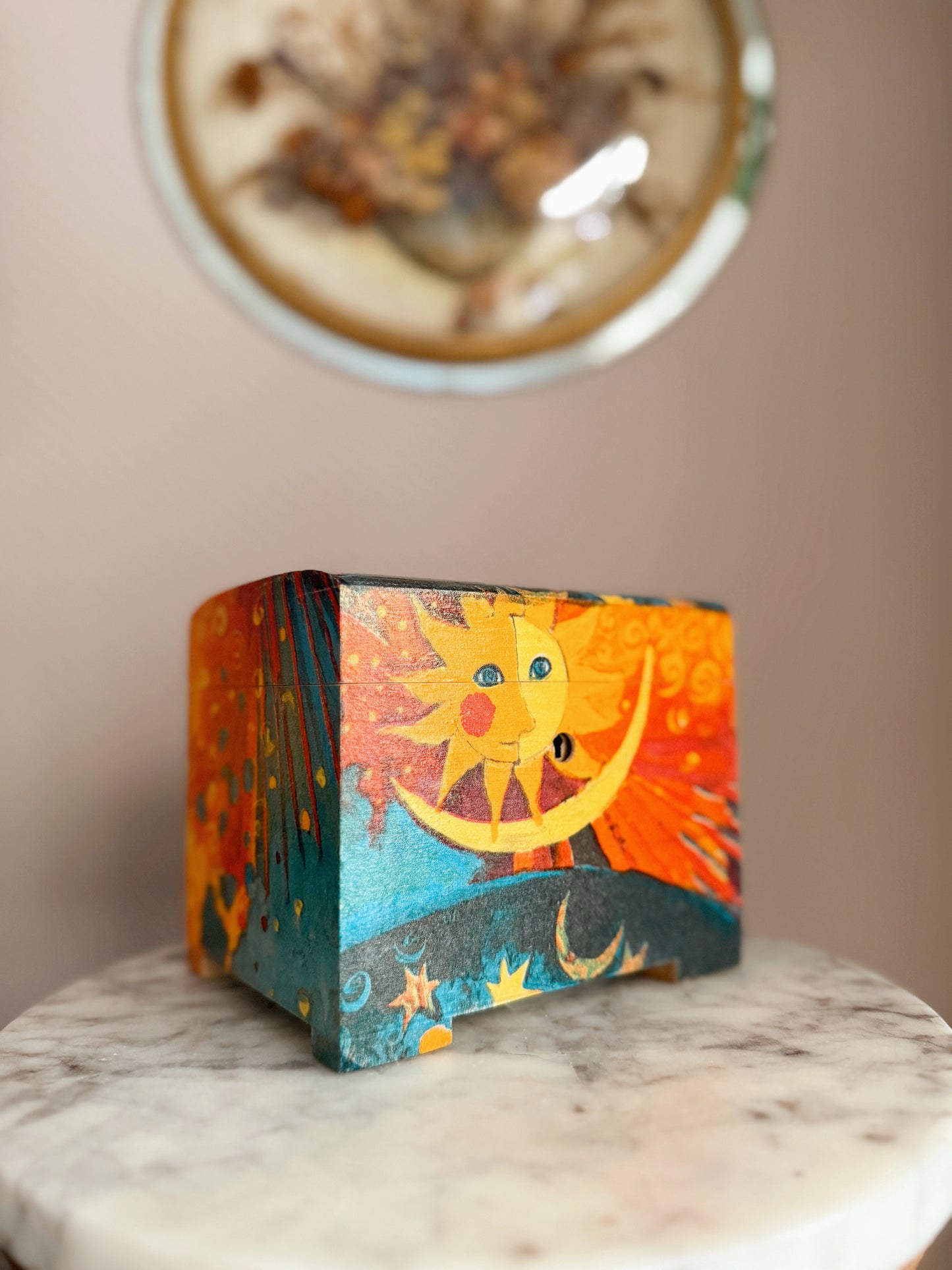 Celestial Sun + Moon Trinket Box