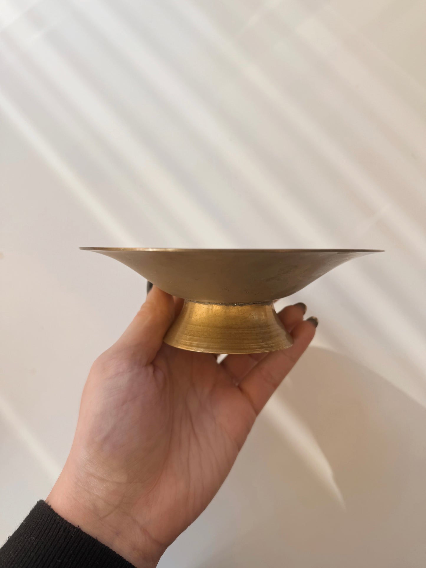 Vintage Brass + Enamel Trinket Bowl