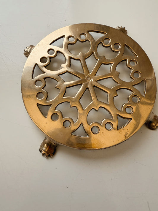 Vintage Brass Trivet Stand