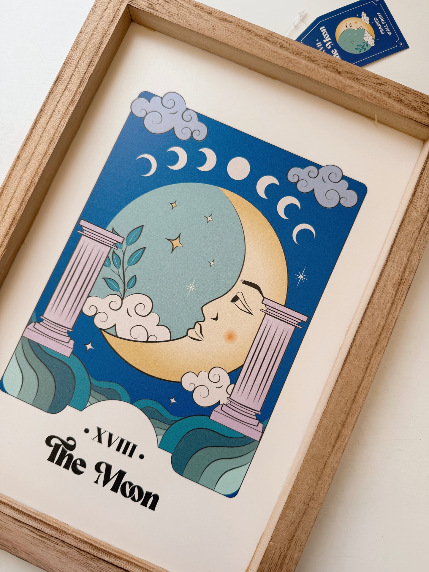 The Moon Tarot Card Framed Print