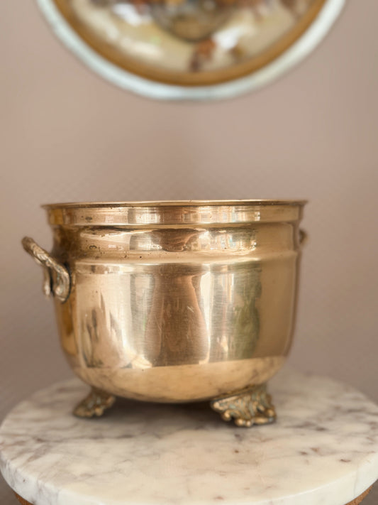 Vintage Brass Cauldron