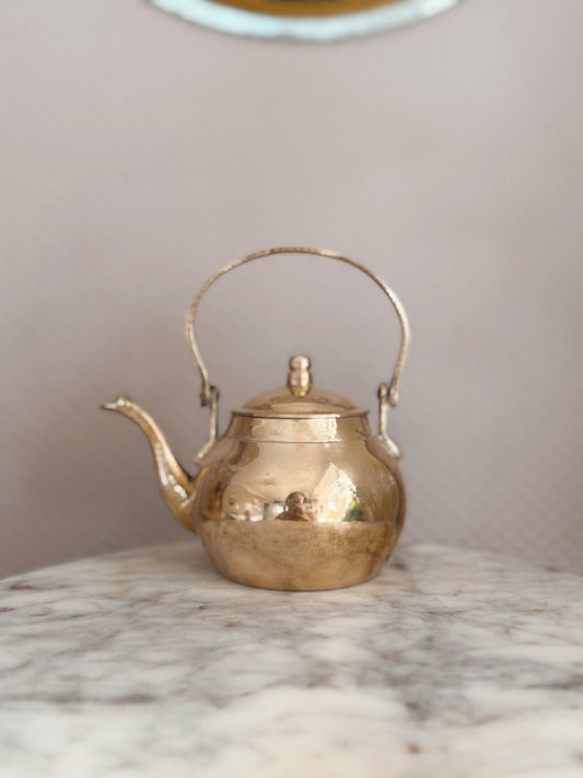 Vintage Cottage Witch Brass Teapot