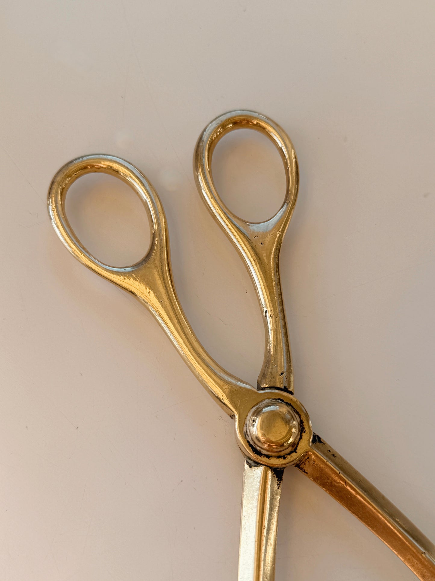 Vintage Brass Pair of Tongs