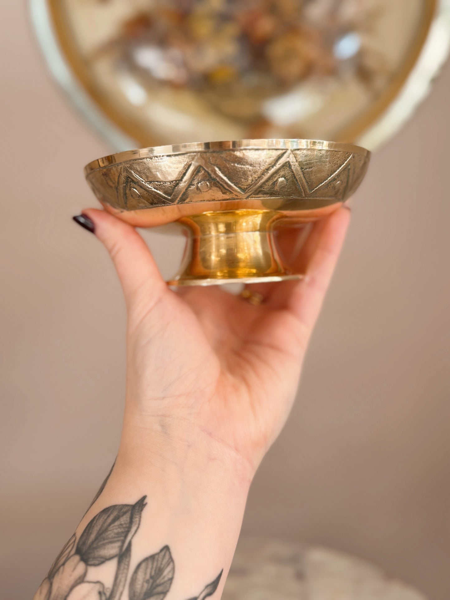 Vintage Brass Trinket Bowl