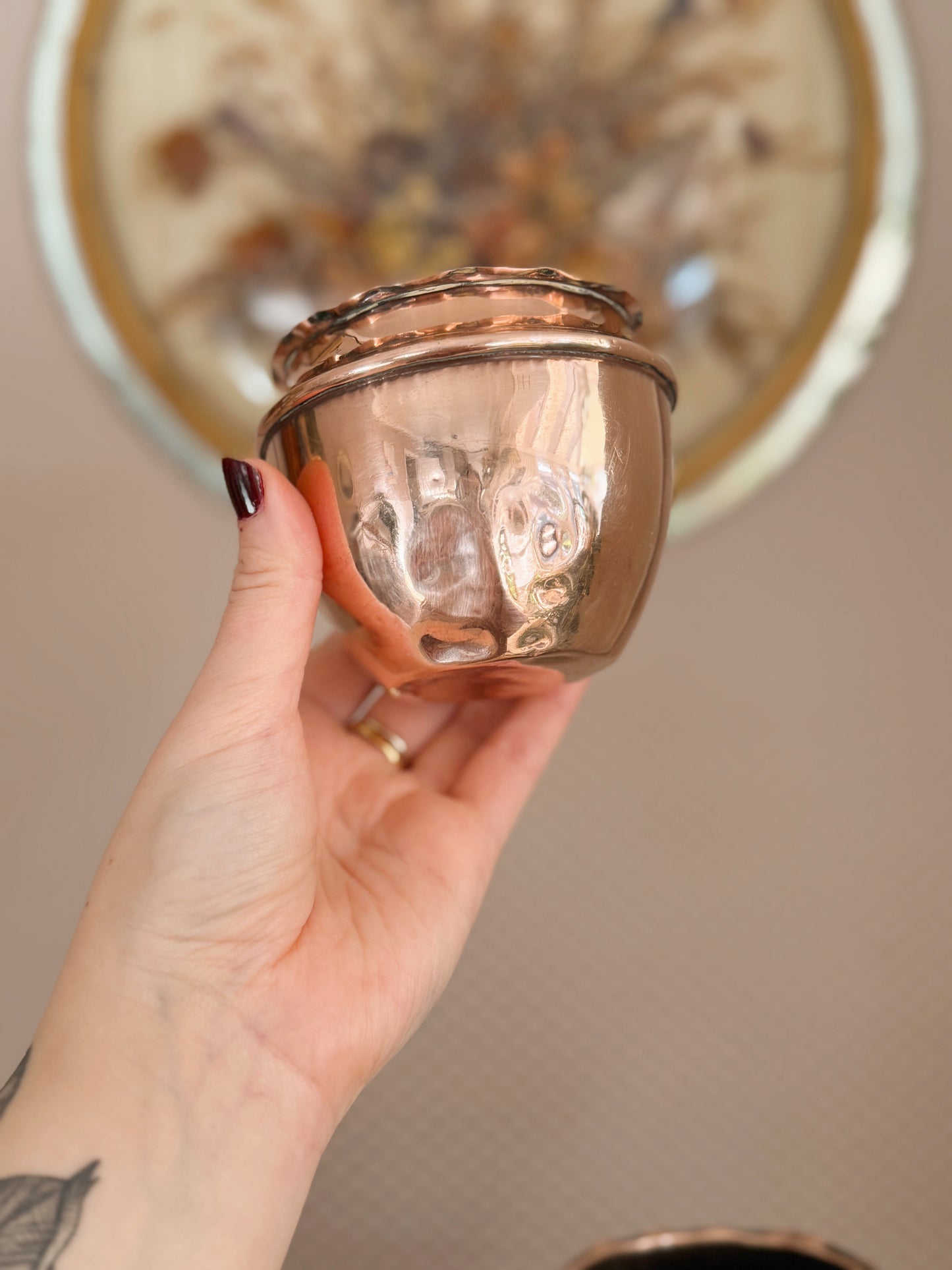 Vintage Pair of Copper Pots