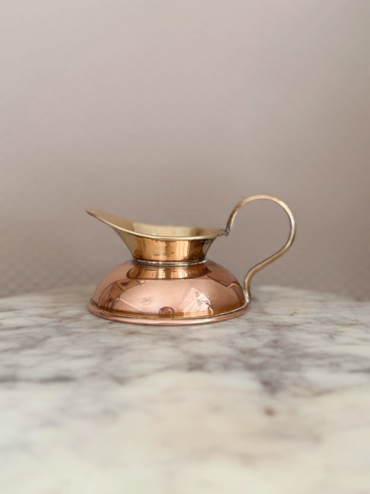 Vintage Small Brass + Copper Jug