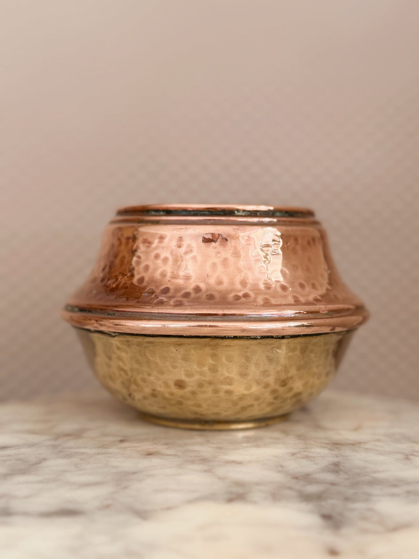 Vintage Brass + Copper Pot