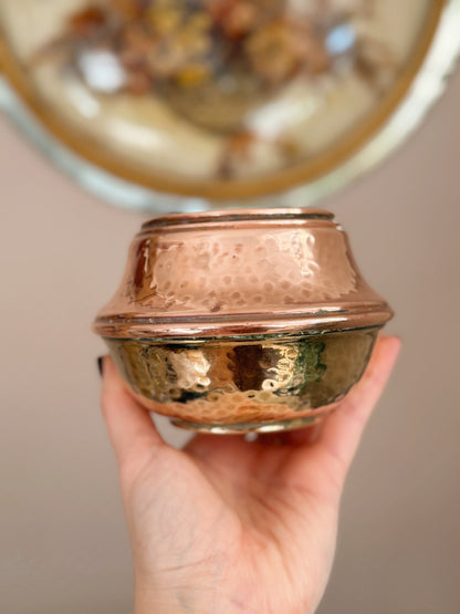 Vintage Brass + Copper Pot