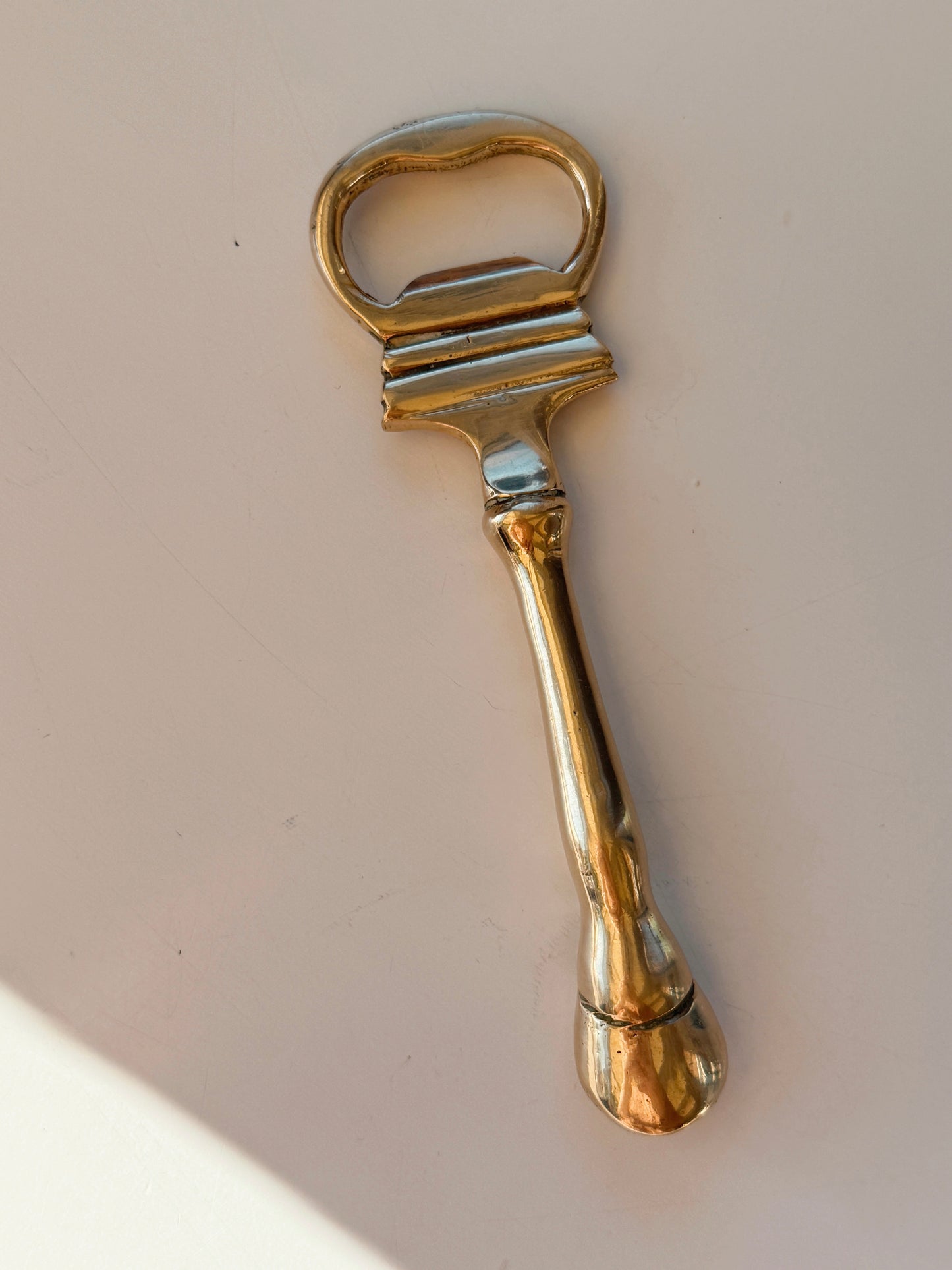 Vintage Brass Horse Leg Bottle Opener