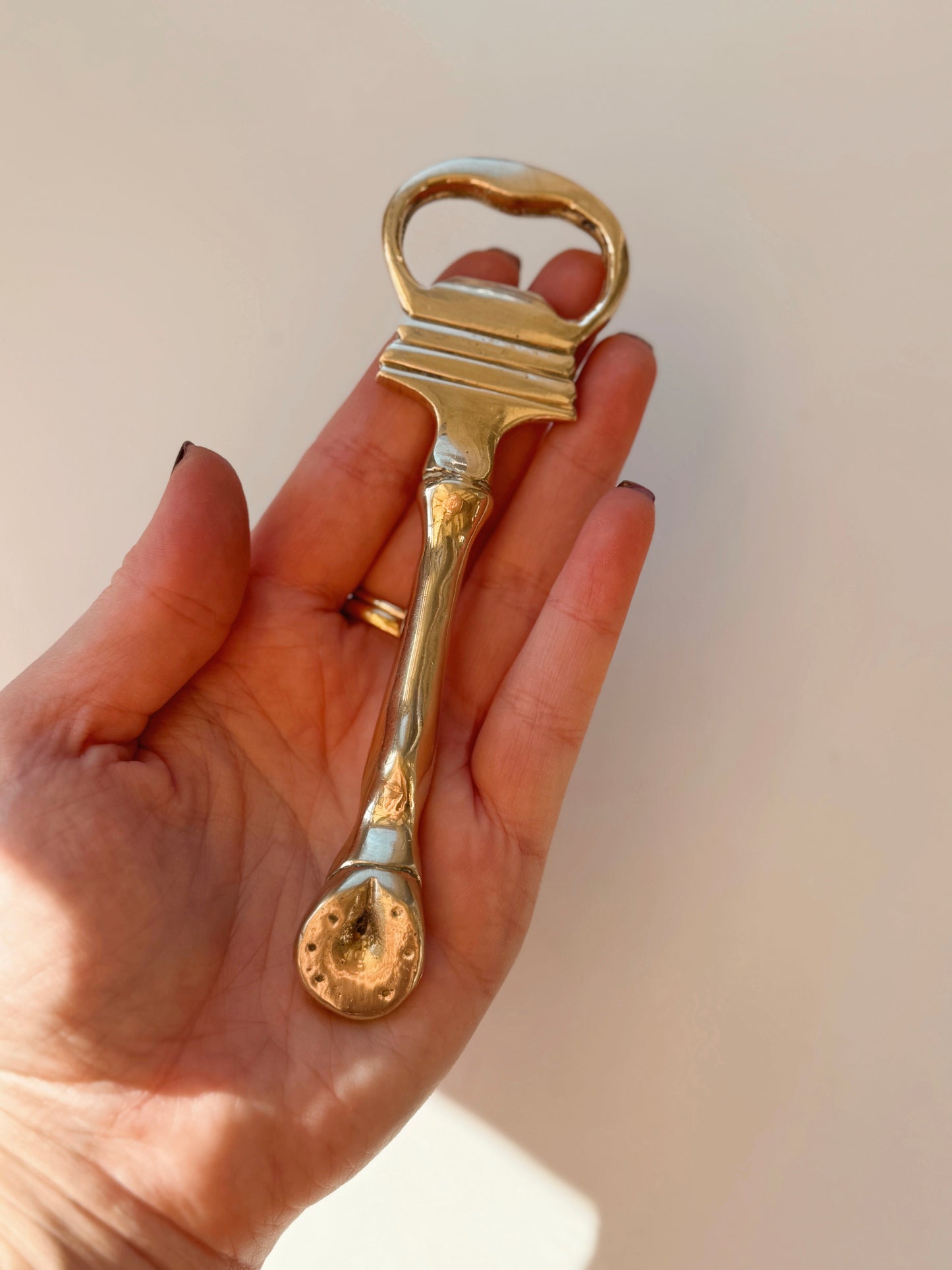 Vintage Brass Horse Leg Bottle Opener