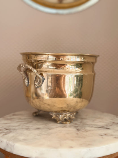 Vintage Medium Brass Cauldron