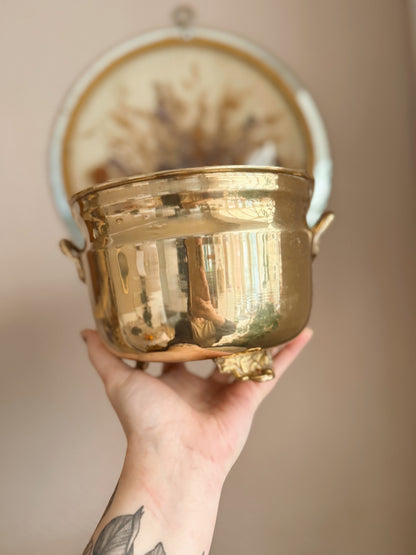 Vintage Large Brass Cauldron