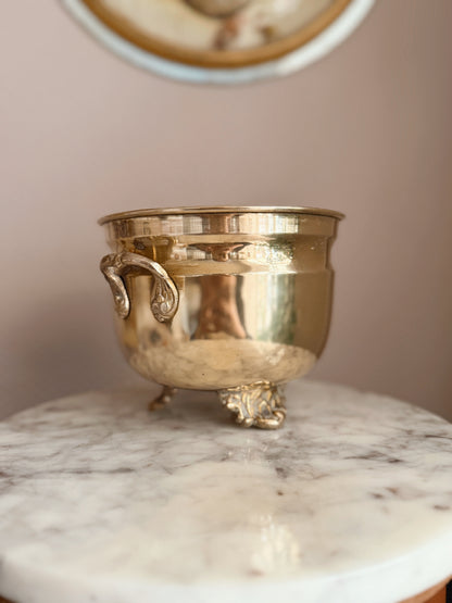 Vintage Medium Brass Cauldron