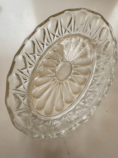 Vintage Daisy Glass Trinket Bowl