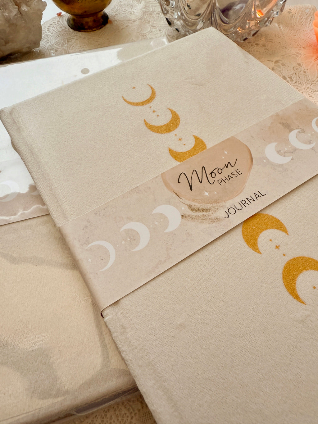 Moon Phase Velvet A5 Notebook