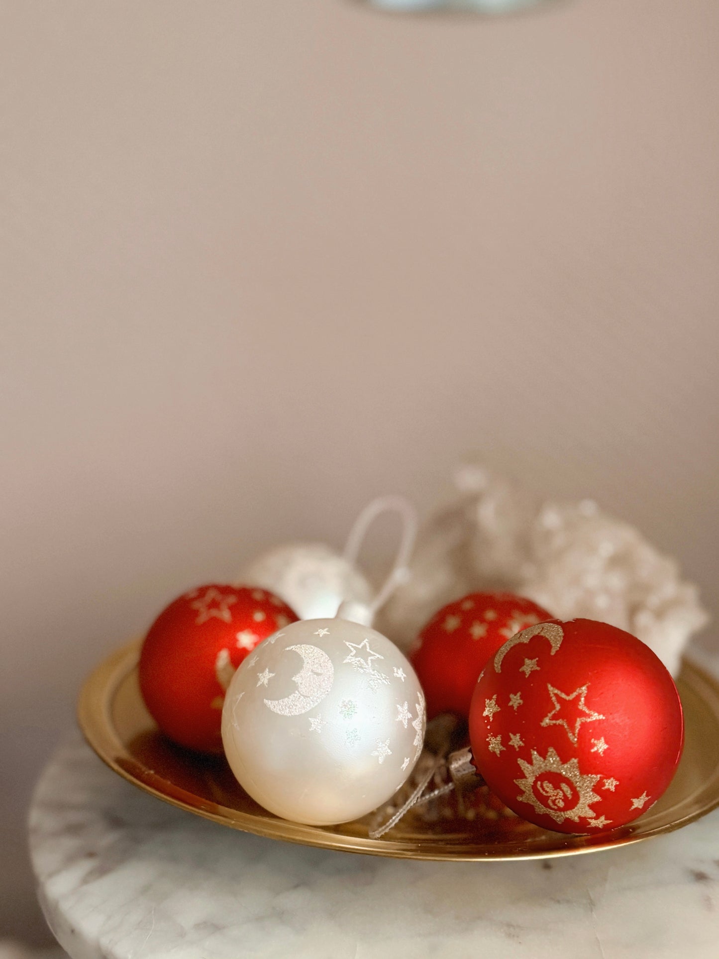 Vintage Celestial Yule Tree Baubles