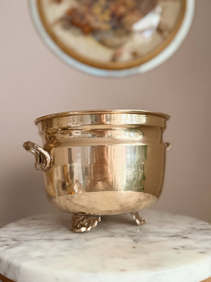 Vintage Large Brass Cauldron