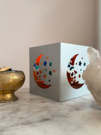 Vintage 90s Whimsigoth Metal Moon Tealight Holder