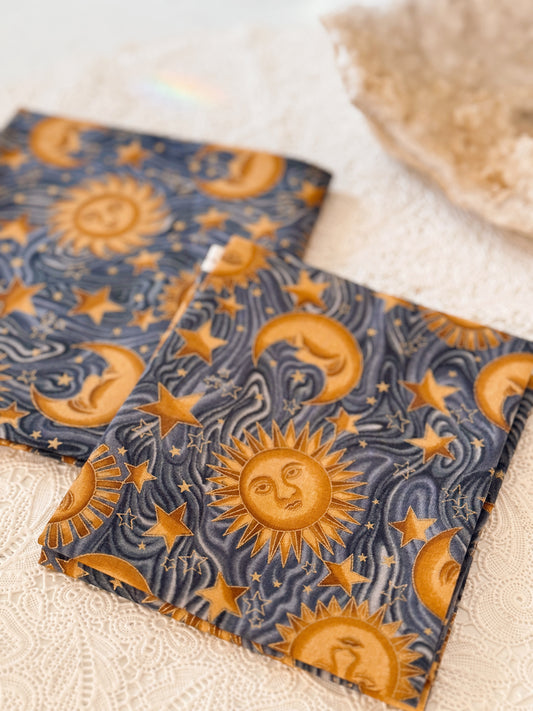 Vintage Blue Celestial Fabric