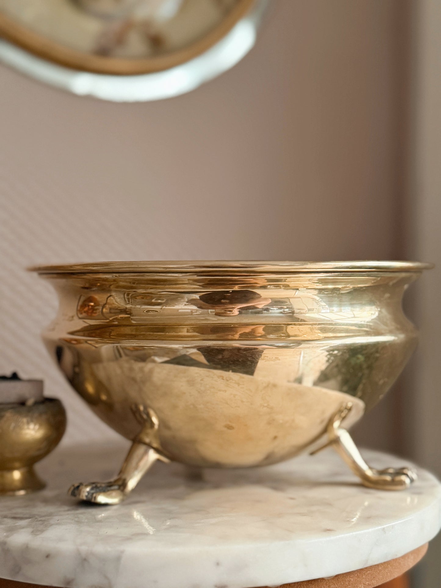 Vintage Brass Cauldron