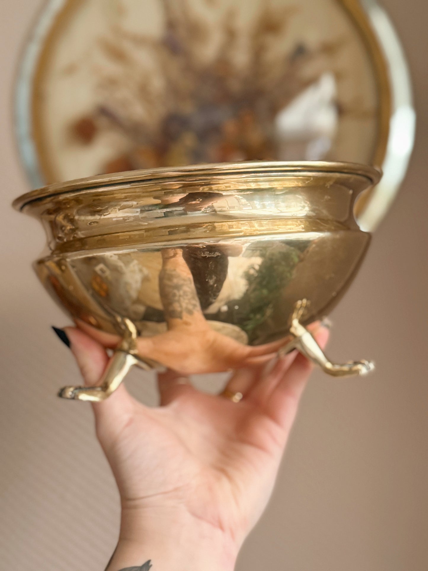 Vintage Brass Cauldron