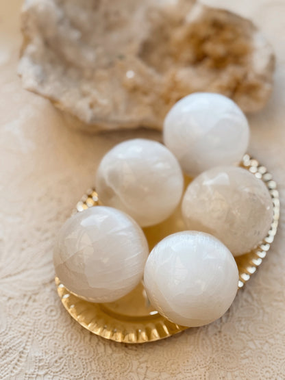 Selenite Crystal Spheres