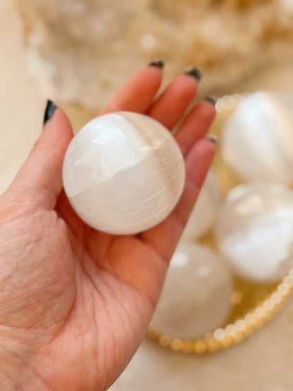 Selenite Crystal Spheres