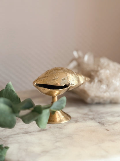 Vintage Brass Seashell