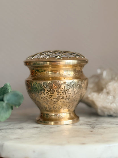 Vintage Small Brass Incense Burner