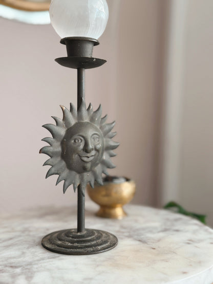 Vintage Sun Candlestick Holder