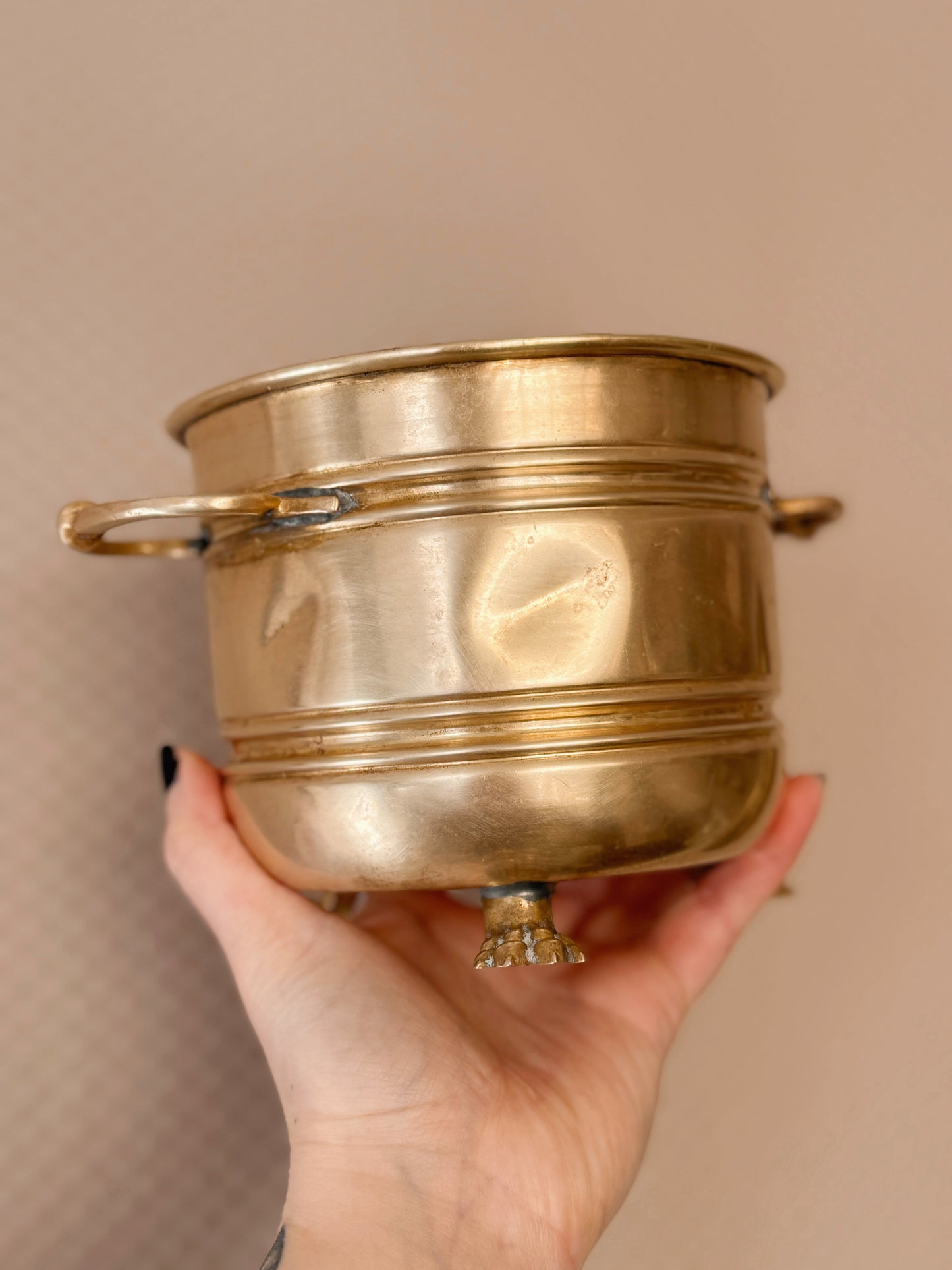 Vintage Brass Cauldron