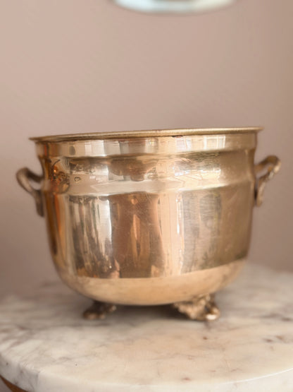 Vintage Large Brass Cauldron