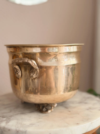 Vintage Large Brass Cauldron