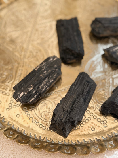 Black Tourmaline Crystal Chunks