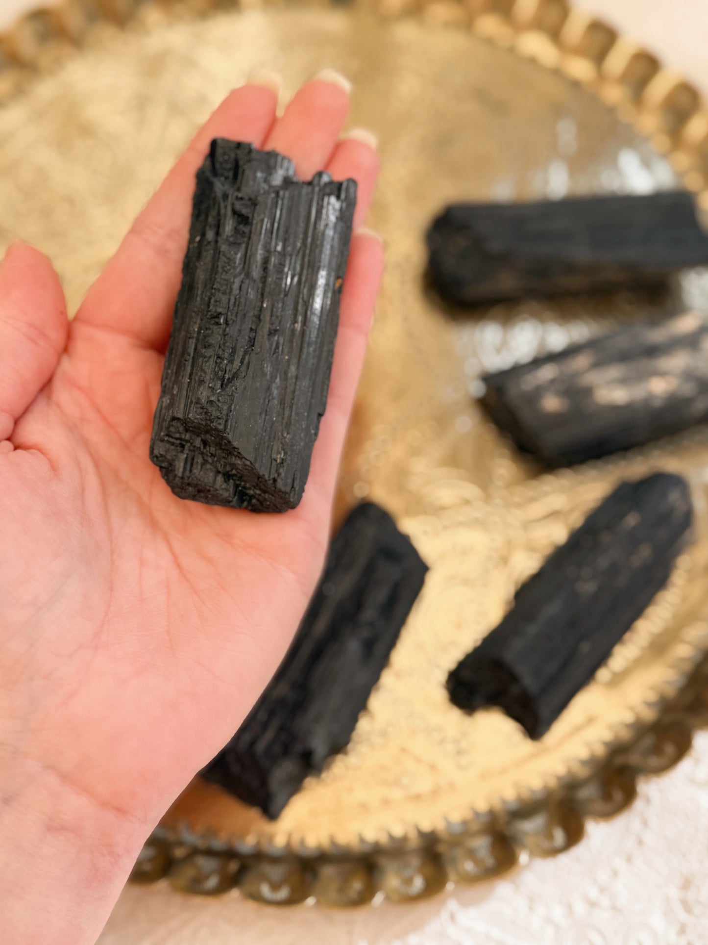 Black Tourmaline Crystal Chunks