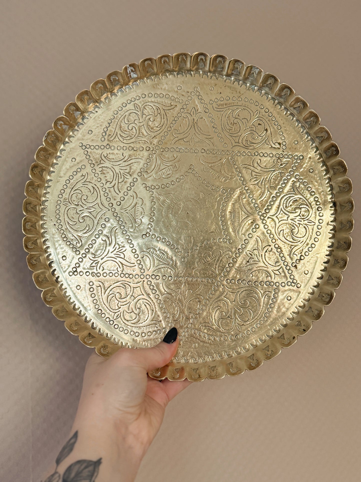 Vintage Brass Large Spell Plate (UK ONLY)