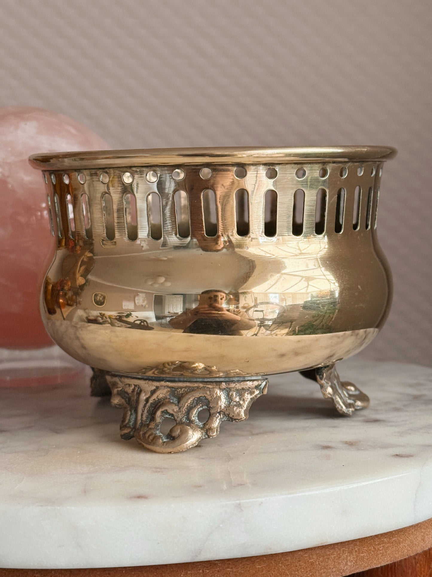 Vintage Brass Cauldron