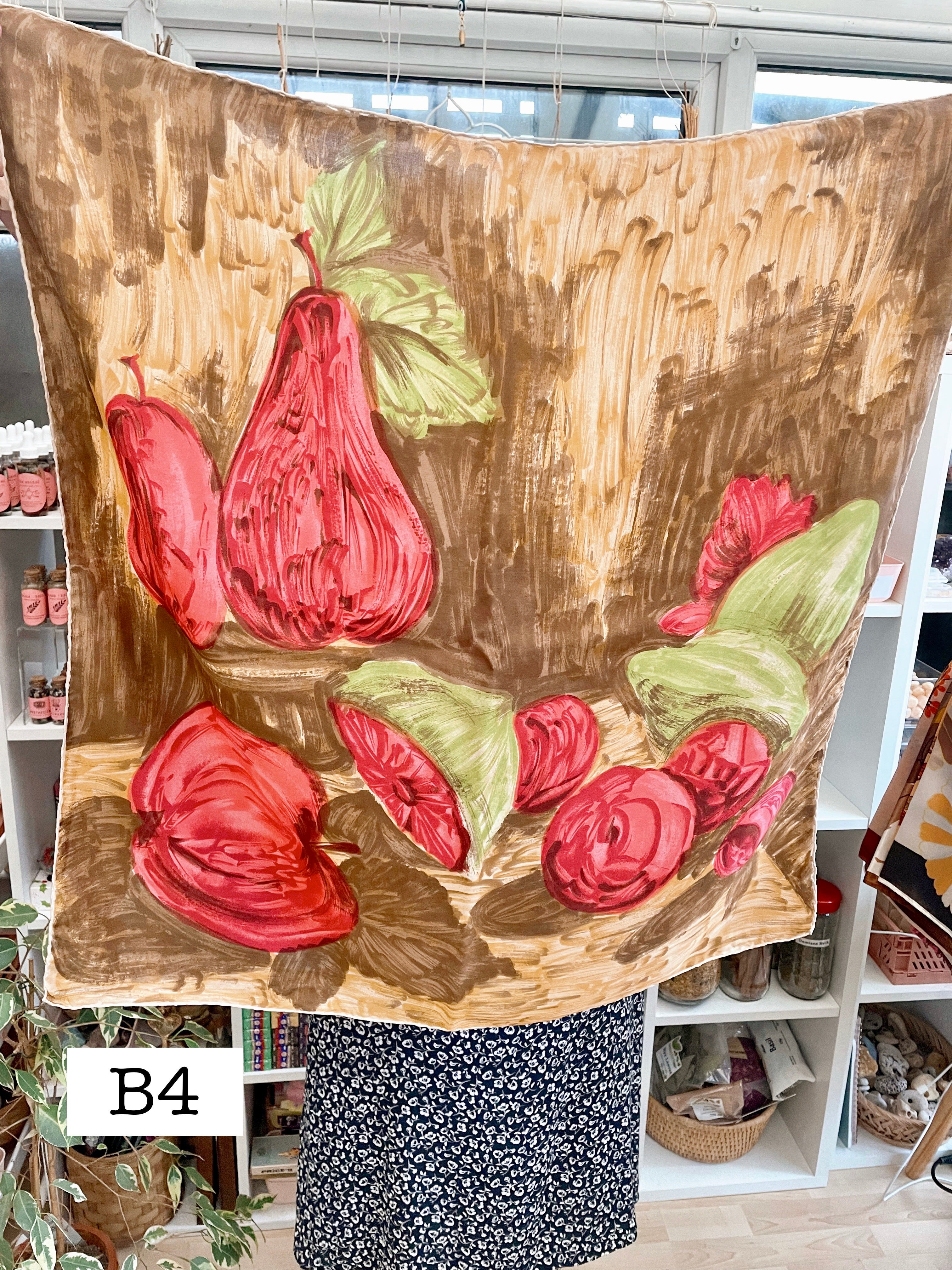 Vintage Witches Veil Scarf | Brown + Orange + Red